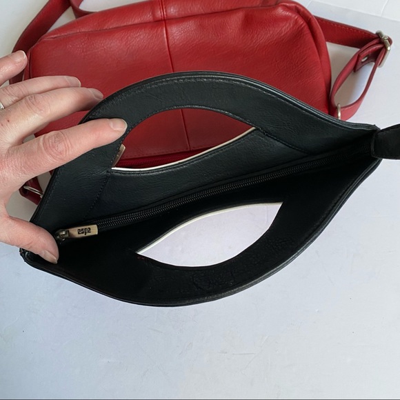 Espe red convertible cross-body bag - Picture 6 of 11